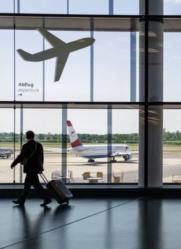 L'aéroport de Vienne Zone des départs à l'aéroport de Vienne